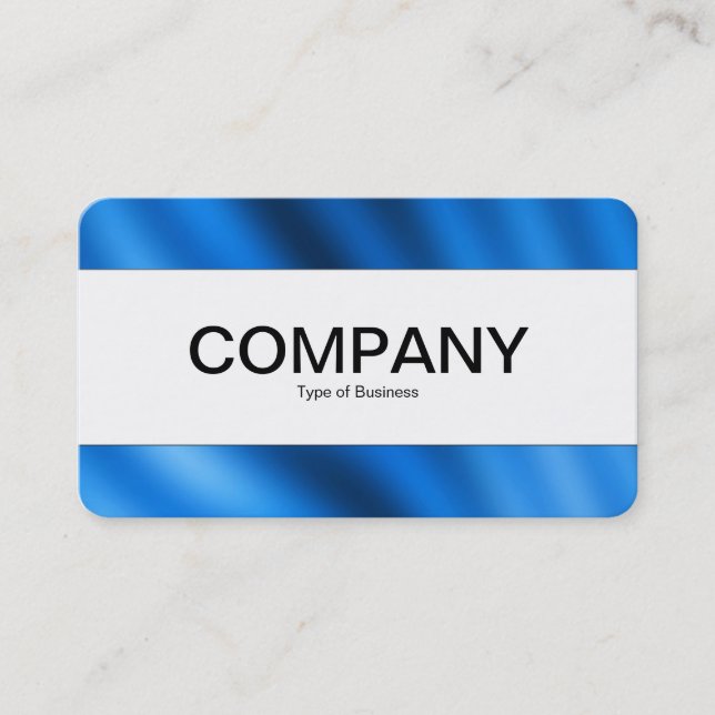 Carte De Visite Bande du centre (bordé) - Indigo Gradient (Devant)