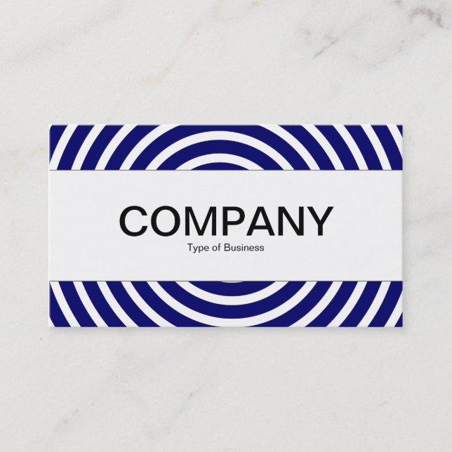 Carte De Visite Bande du Centre - Spiral - Deep Navy et White (Devant)