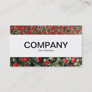 Carte De Visite Bande du Centre - Tulipes rouges et primeurs