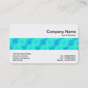 Carte De Visite Bande du milieu - Abstrait bleu et cyan