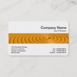 Carte De Visite Bande du milieu - Anneaux concentriques - Orange