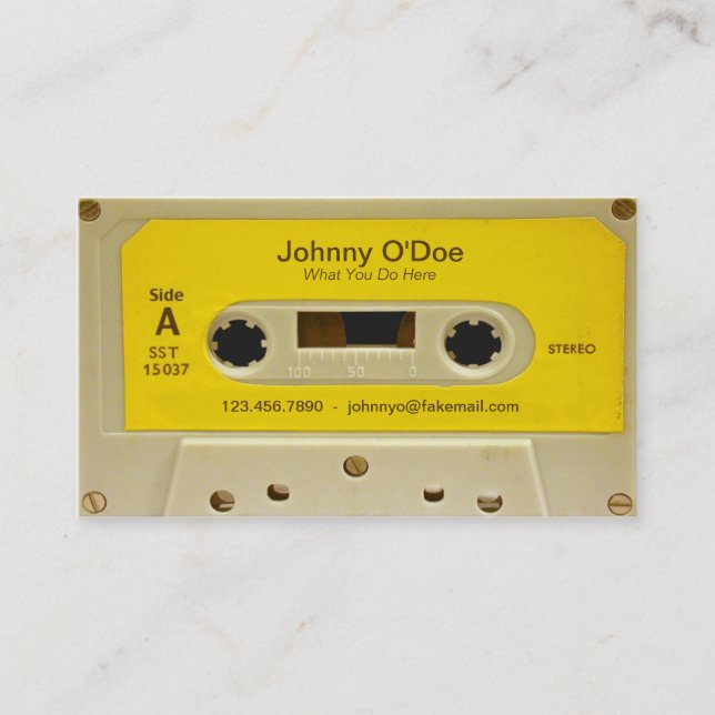 Carte De Visite Bande jaune (Devant)