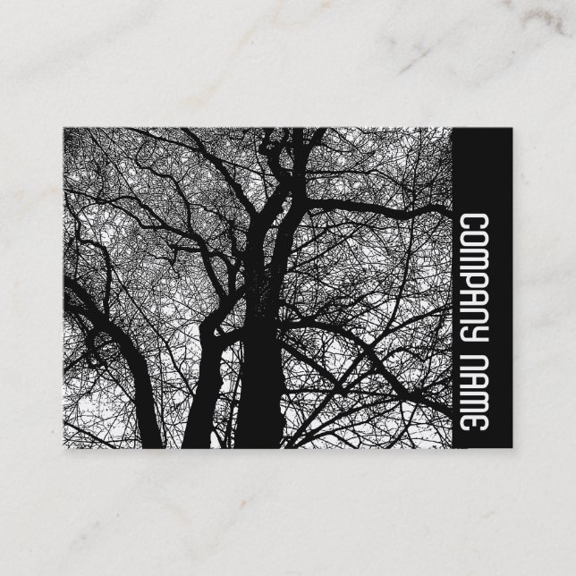 Carte De Visite Bande latérale - Arbre à contraste élevé (Devant)