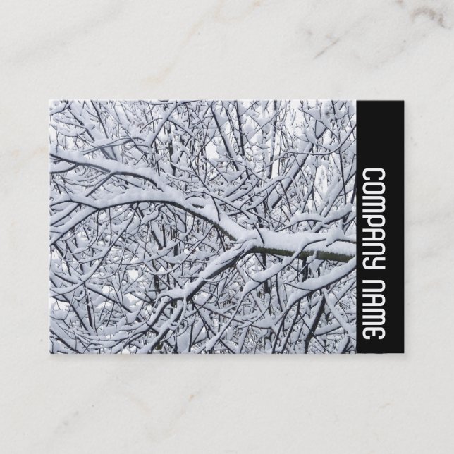 Carte De Visite Bande latérale - Branches de neige (Devant)