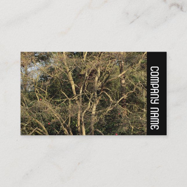 Carte De Visite Bande latérale - Branches dorées (Devant)