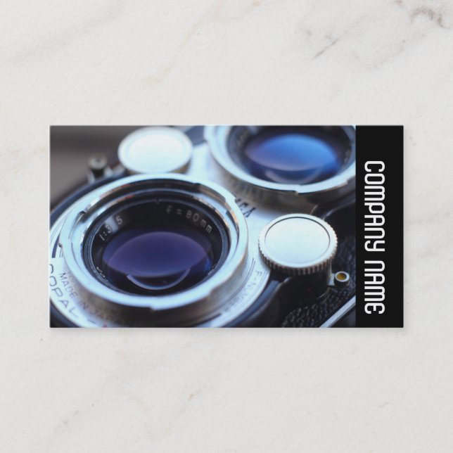 Carte De Visite Bande latérale - Caméra TLR Vintage (Devant)
