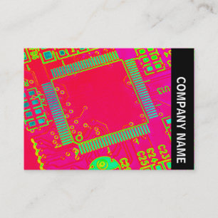 Carte De Visite Bande latérale - Circuitrie Abstraite colorée
