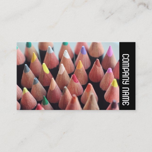 Carte De Visite Bande latérale - Crayons de couleur (Devant)
