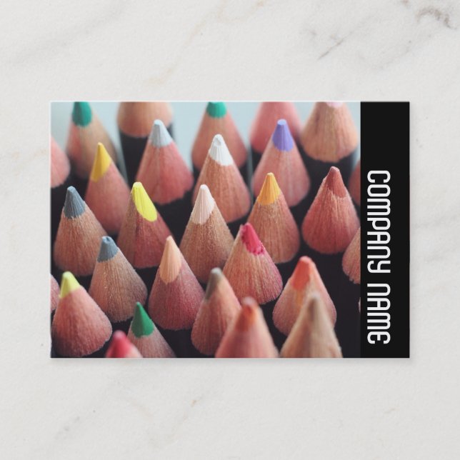 Carte De Visite Bande latérale - Crayons de couleur (Devant)