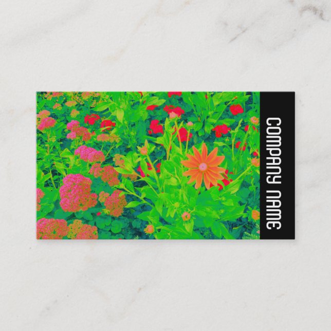 Carte De Visite Bande latérale - Lit de fleurs psychédélique (Devant)