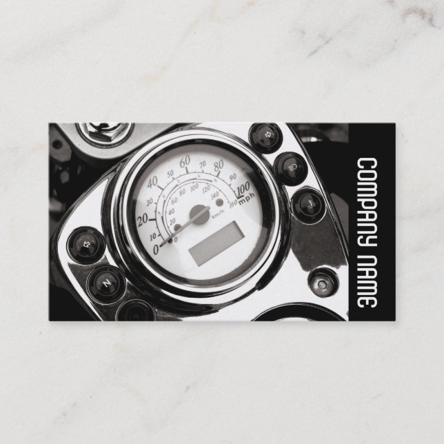 Carte De Visite Bande latérale - Motorcycle Speedometer (Devant)