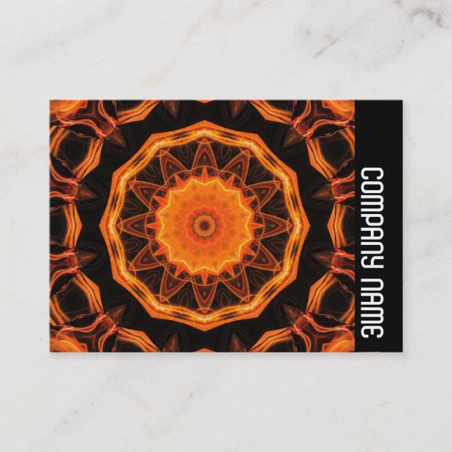 Carte De Visite Bande latérale - Orange Kaleidescope 01 (Devant)