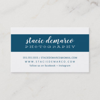 Carte De Visite BANDE MODERNE SIMPLE bleu foncé clair