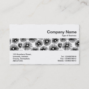 Carte De Visite Bande moyenne - 101115 - Noir sur blanc