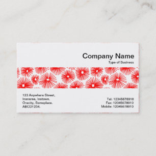 Carte De Visite Bande moyenne - 101115 - Rouge sur blanc