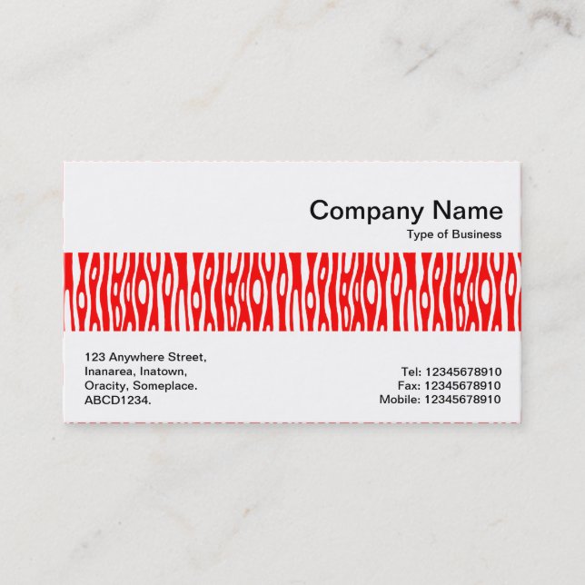 Carte De Visite Bande moyenne - Abstrait 280314 - Rouge (Devant)