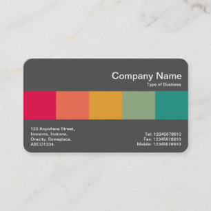 Carte De Visite Bande moyenne (gris 70 pc) - Couleurs