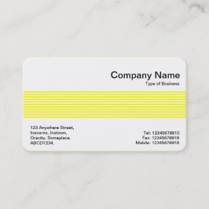 Carte De Visite Bande moyenne - Lignes - Jaune