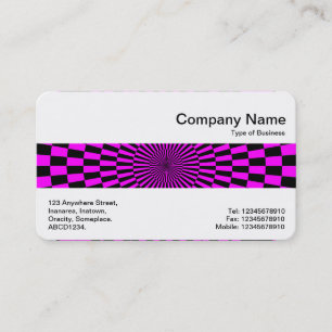 Carte De Visite Bande moyenne - Op Art Magenta et Black