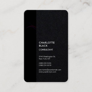 Carte De Visite Bande Noire Minimaliste Moderne Design Simple
