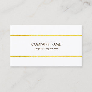 Carte De Visite Bande or simple sur blanc