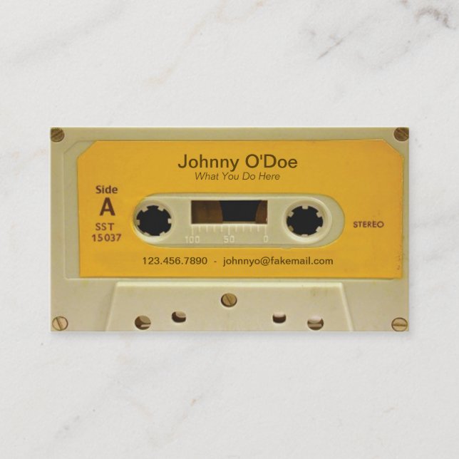 Carte De Visite Bande orange (Devant)