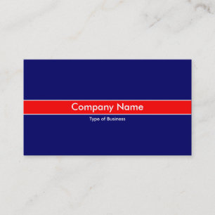 Carte De Visite Bande rouge - Bleu foncé