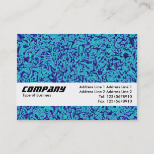 Carte De Visite Bande Texture - Impressionnisme Bleu