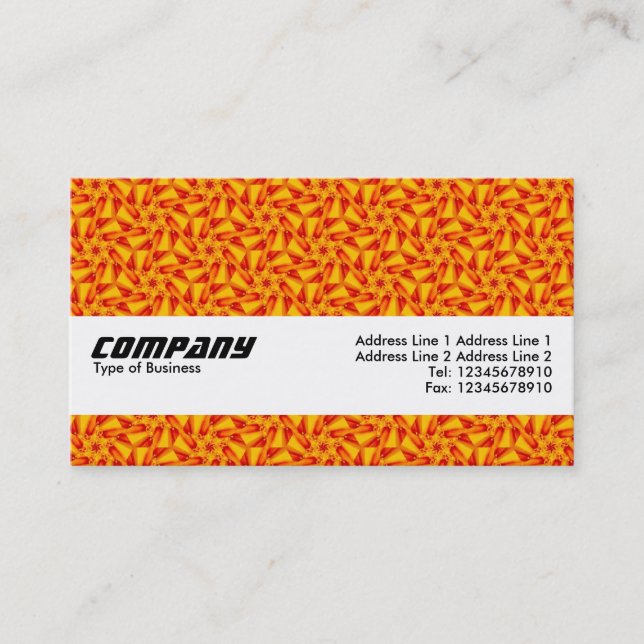 Carte De Visite Bande Texture - Orange Terrazzo Motif 03 (Devant)