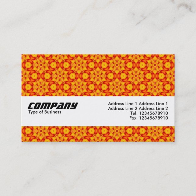 Carte De Visite Bande Texture - Orange Terrazzo Motif 04 (Devant)