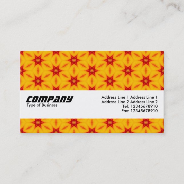 Carte De Visite Bande Texture - Orange Terrazzo Motif 05 (Devant)