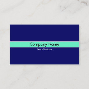 Carte De Visite Bande verte de menthe - Bleu foncé