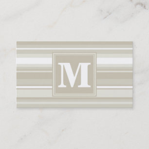 Carte De Visite Bandes de grès monogramme