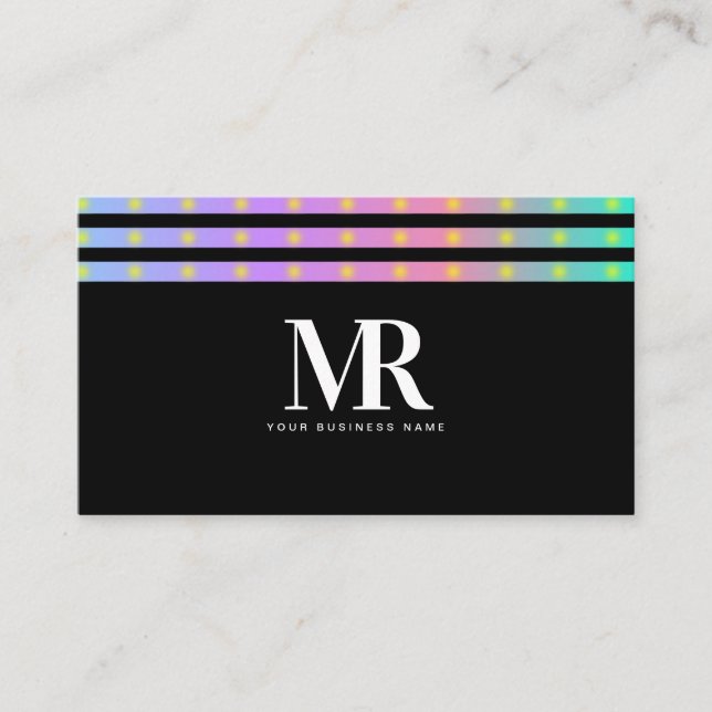 Carte De Visite Bandes de lumière LED Éclairage Entreprise Marque (Devant)