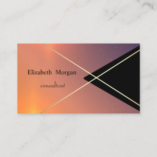 Carte De Visite Bandes d'or géométriques,
