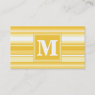 Carte De Visite Bandes jaunes monogrammes