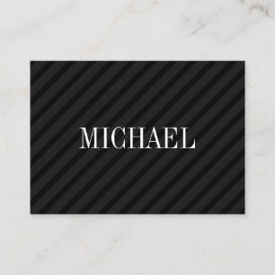 Carte De Visite Bandes noires minimalistes avec police Serif