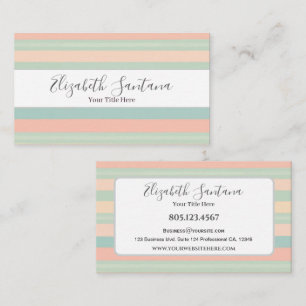 Carte De Visite Bandes vertes et bracelets