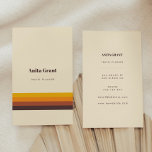 Carte De Visite Bandes vintages rétro verticales<br><div class="desc">Un design simple et minimaliste pour ces cartes de visite verticaux d'inspiration rétro,  adapté à tout domaine professionnel.</div>