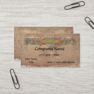Carte De Visite Bannière médiévale de manuscrit