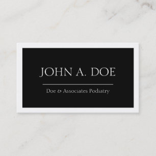 Carte De Visite Bannière noire Médicale W/W de docteur MD de