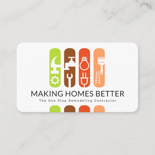 Carte De Visite Bannière Outils Handyman (Devant)