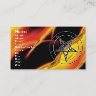 Carte De Visite Baphomet Fire