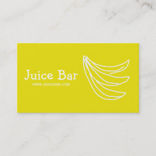 Carte De Visite Bar à jus banane boissons santé affaires