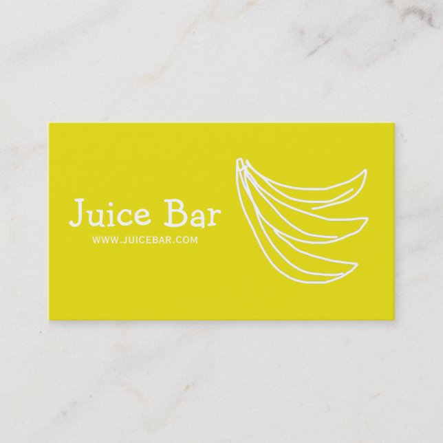 Carte De Visite Bar à jus banane boissons santé affaires (Devant)