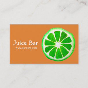 Carte De Visite Bar à jus boissons santé verte affaires