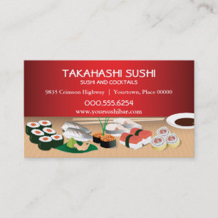Carte De Visite Bar à sushis