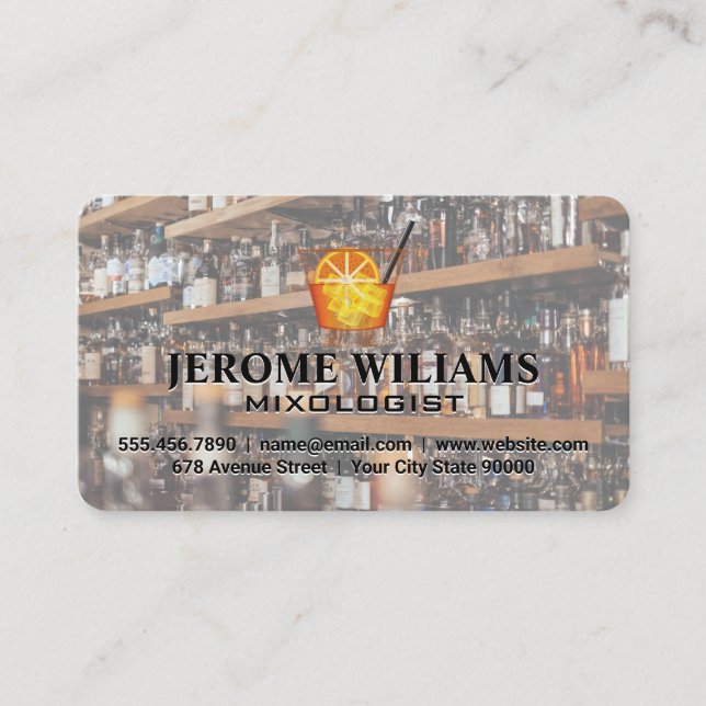 Carte De Visite Bar Back | Barman | Restaurant (Devant)