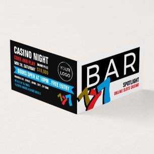 Carte De Visite Bar Slot Machine, Gestionnaire de Casino Détail