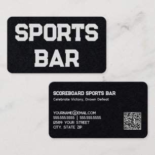 Carte De Visite Bar sportif QR personnalisé